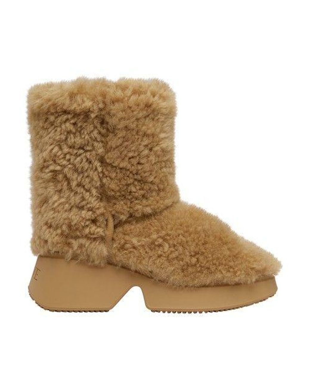shearling wedge boots