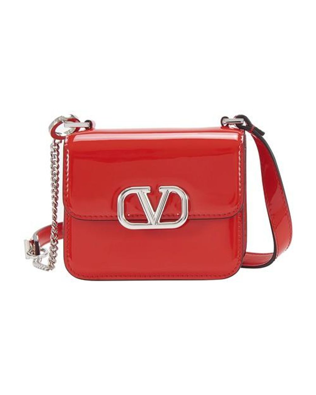 Valentino Garavani Garavani - Micro V Sling Bag in Red - Lyst