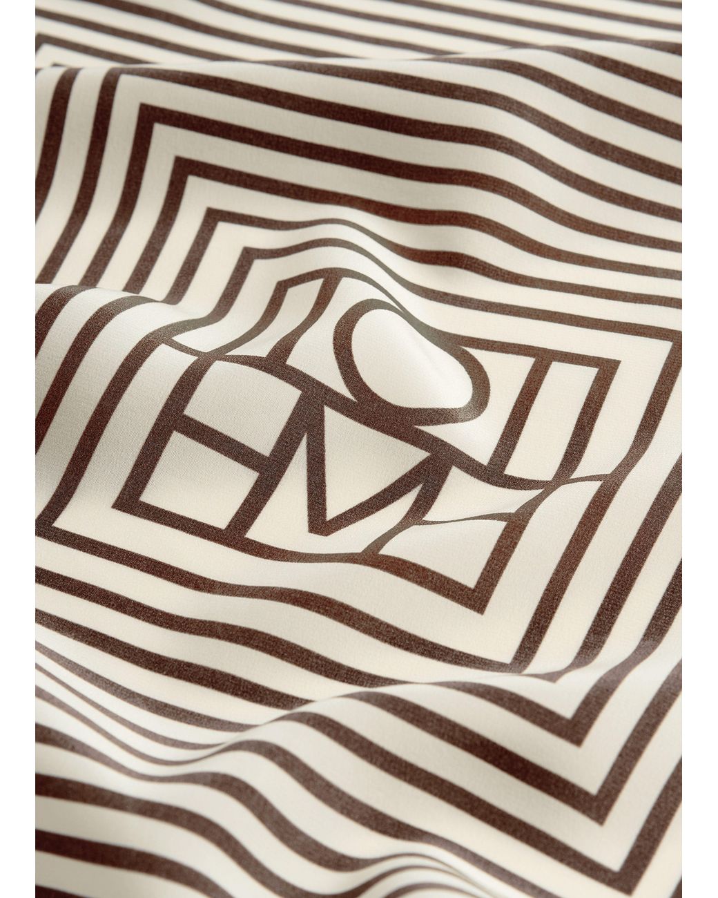 Totême White Silk Scarf With Monogram