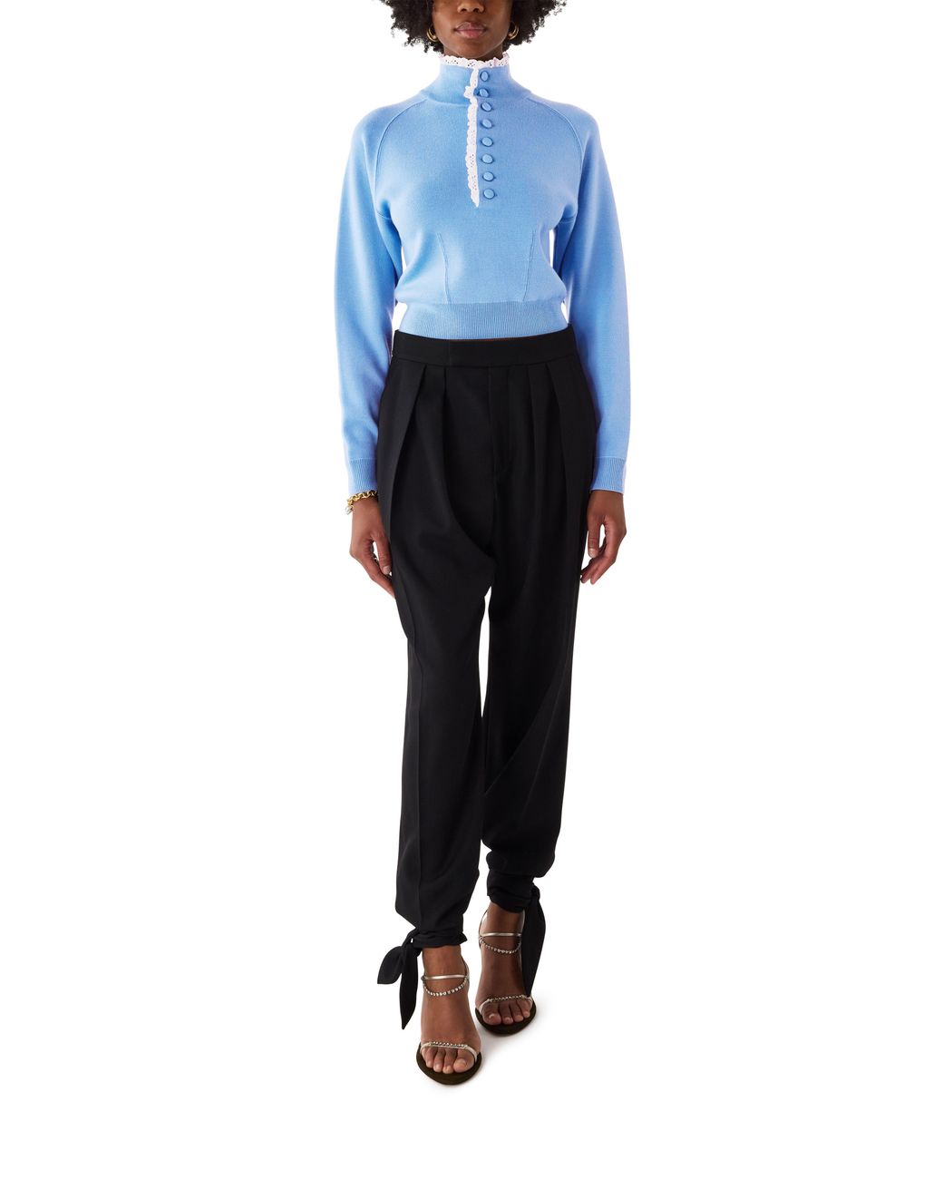 Pull À Col Boutonné Chloé en coloris Blue