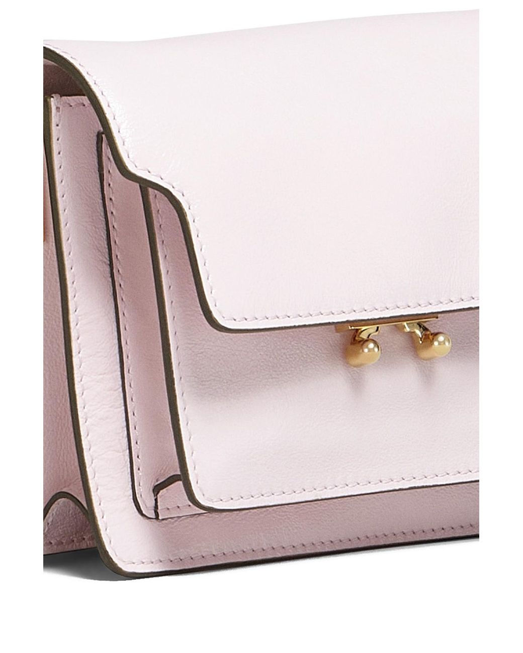 TRUNK SOFT mini bag in pink leather