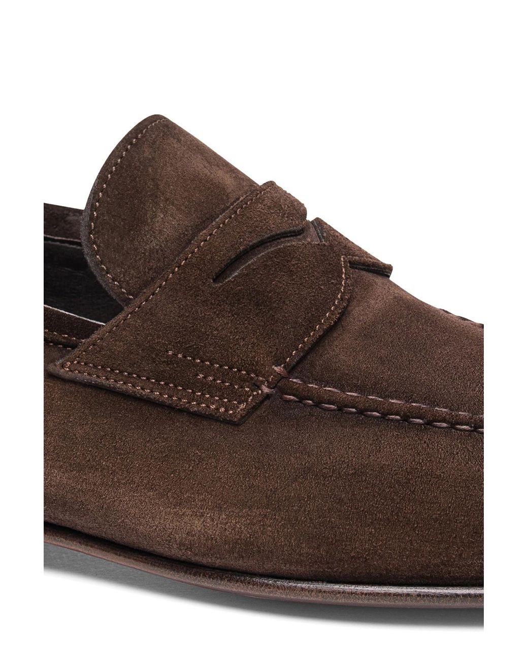 Brown Santoni Leather Tassel Loafers in Dark_brown for Men Mens Slip-on shoes Santoni Slip-on shoes 