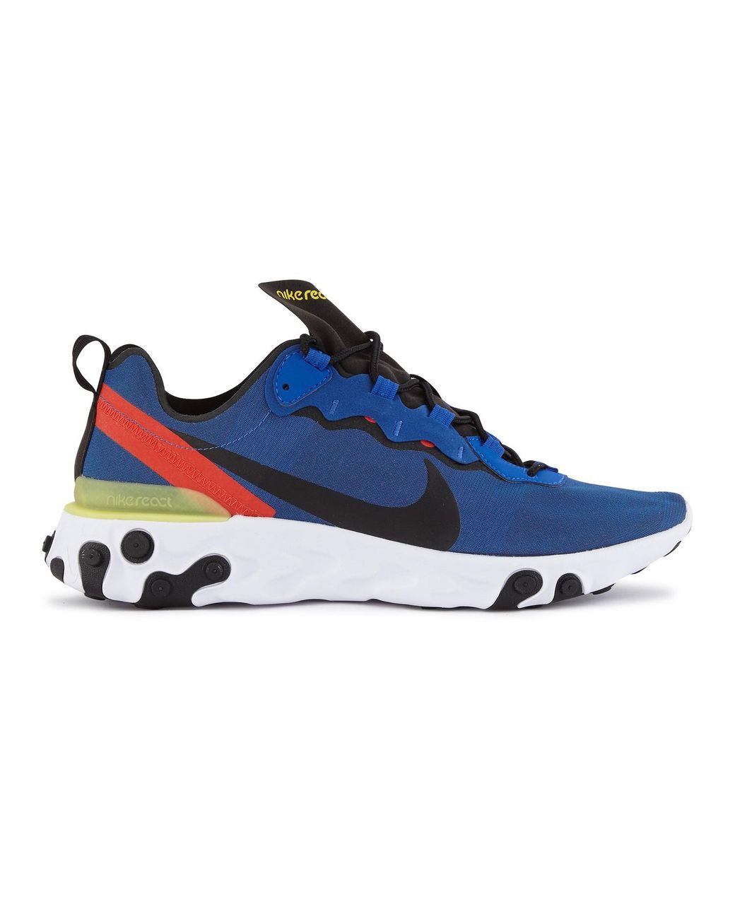 nike react element 55 sneakers in blue