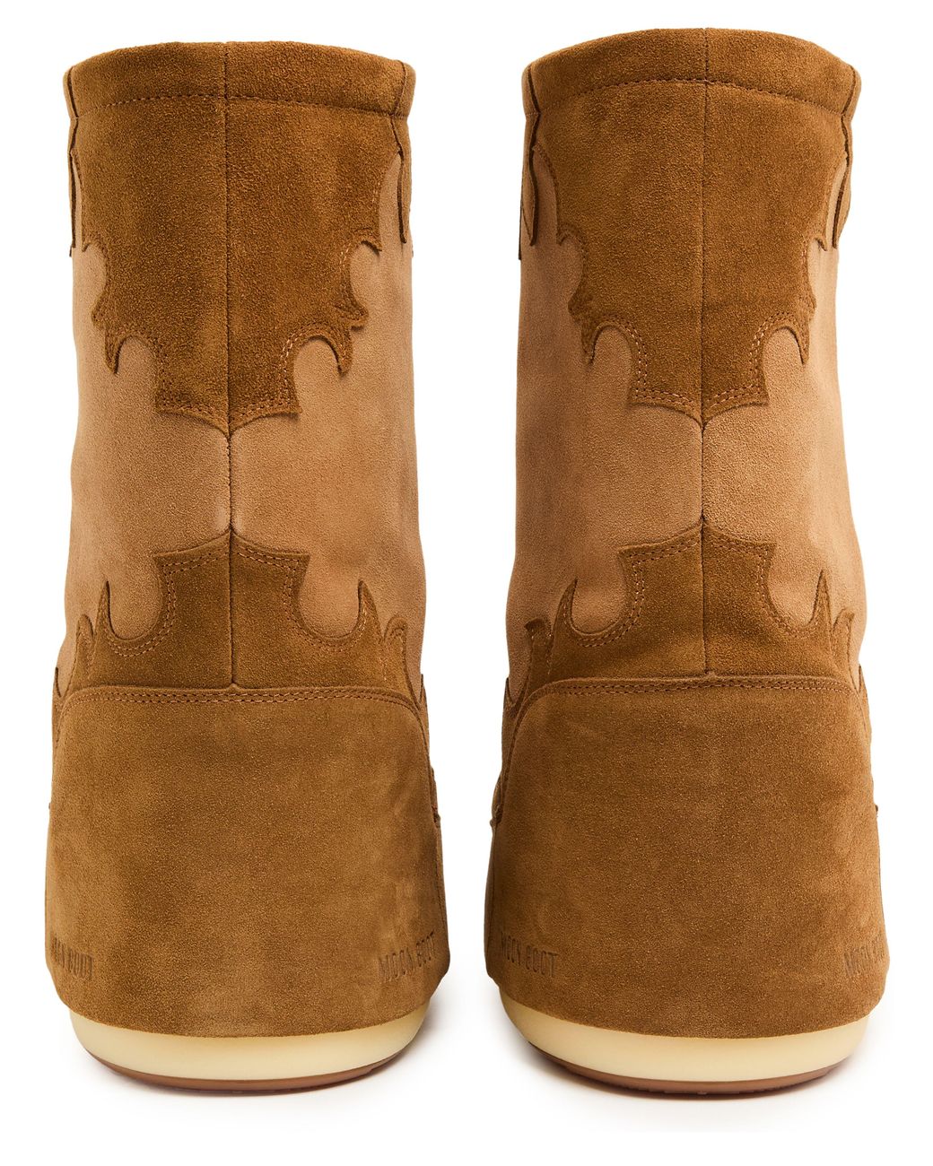 ショートブーツ・ブーティ MOON BOOT ICON SUEDE EMBRODERY BOOTS MOON BOOT Moon Boots ICON SUEDE EMBROIDERY in cognac