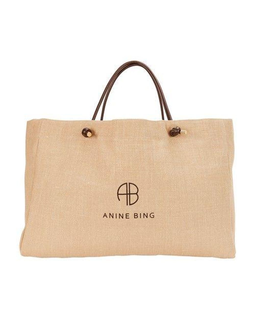  ANINE BING Women's Large Rio Tote, Sand, Tan, One Size :  Clothing, Shoes & Jewelry