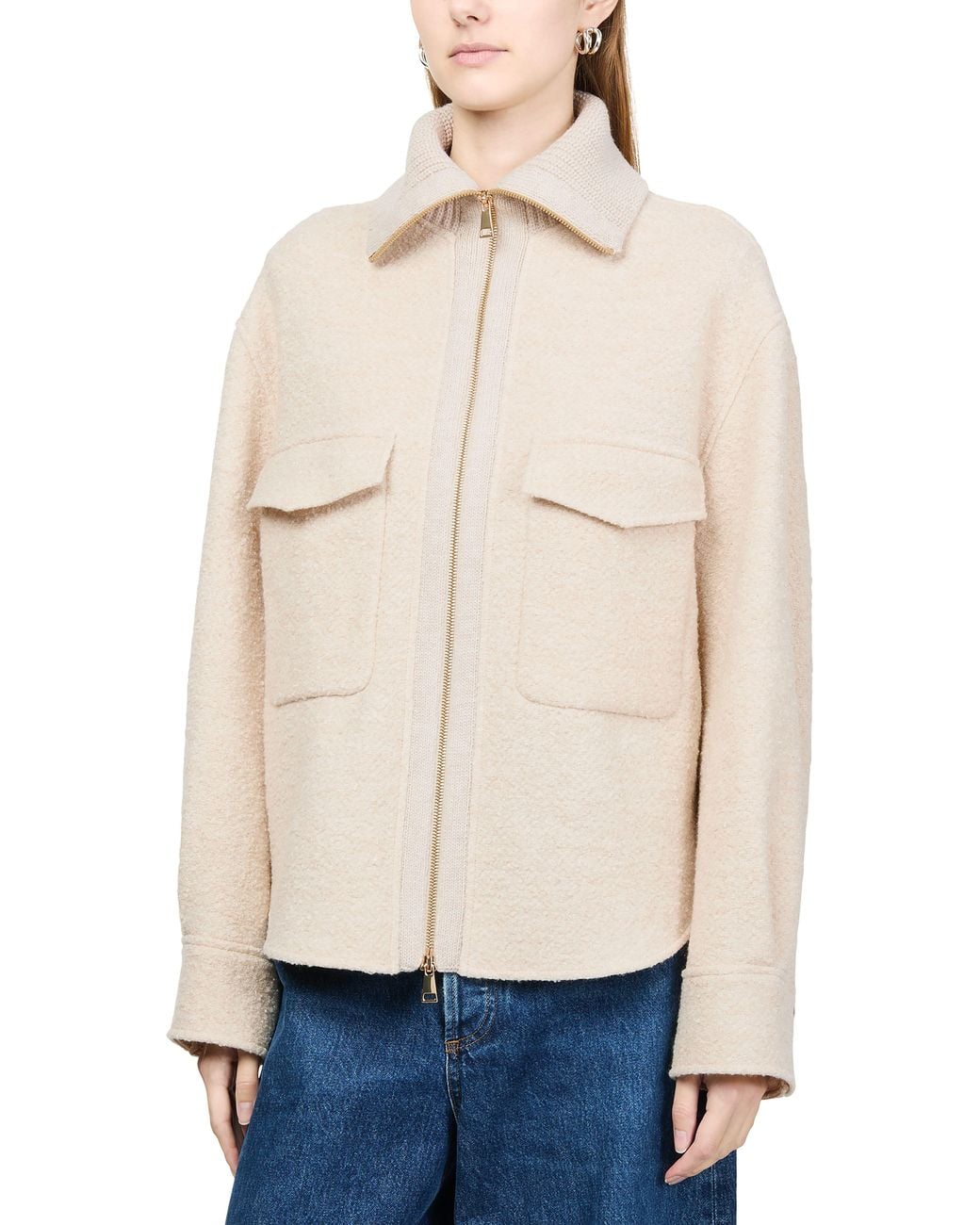 Moncler Natural Gezippt Overshirt