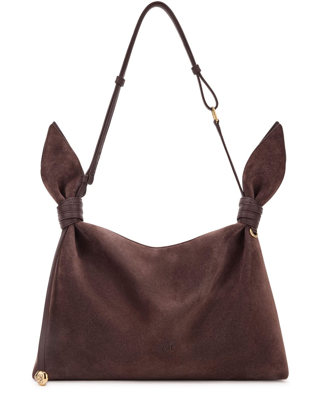 Loewe Brown Medium Suede Scarf Bag