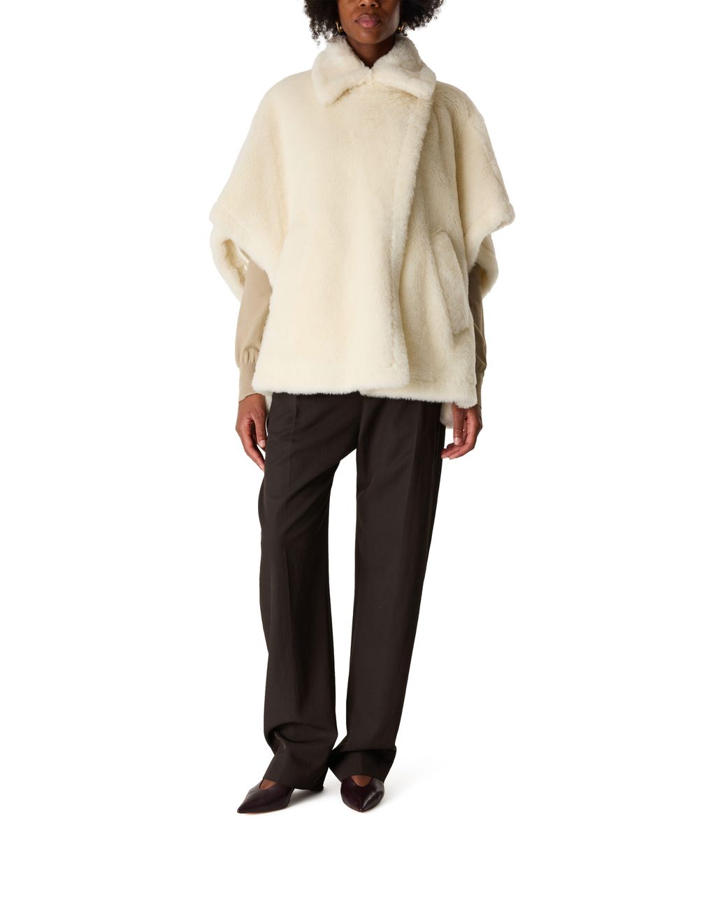 Max Mara Natural Tebe Teddy Cape