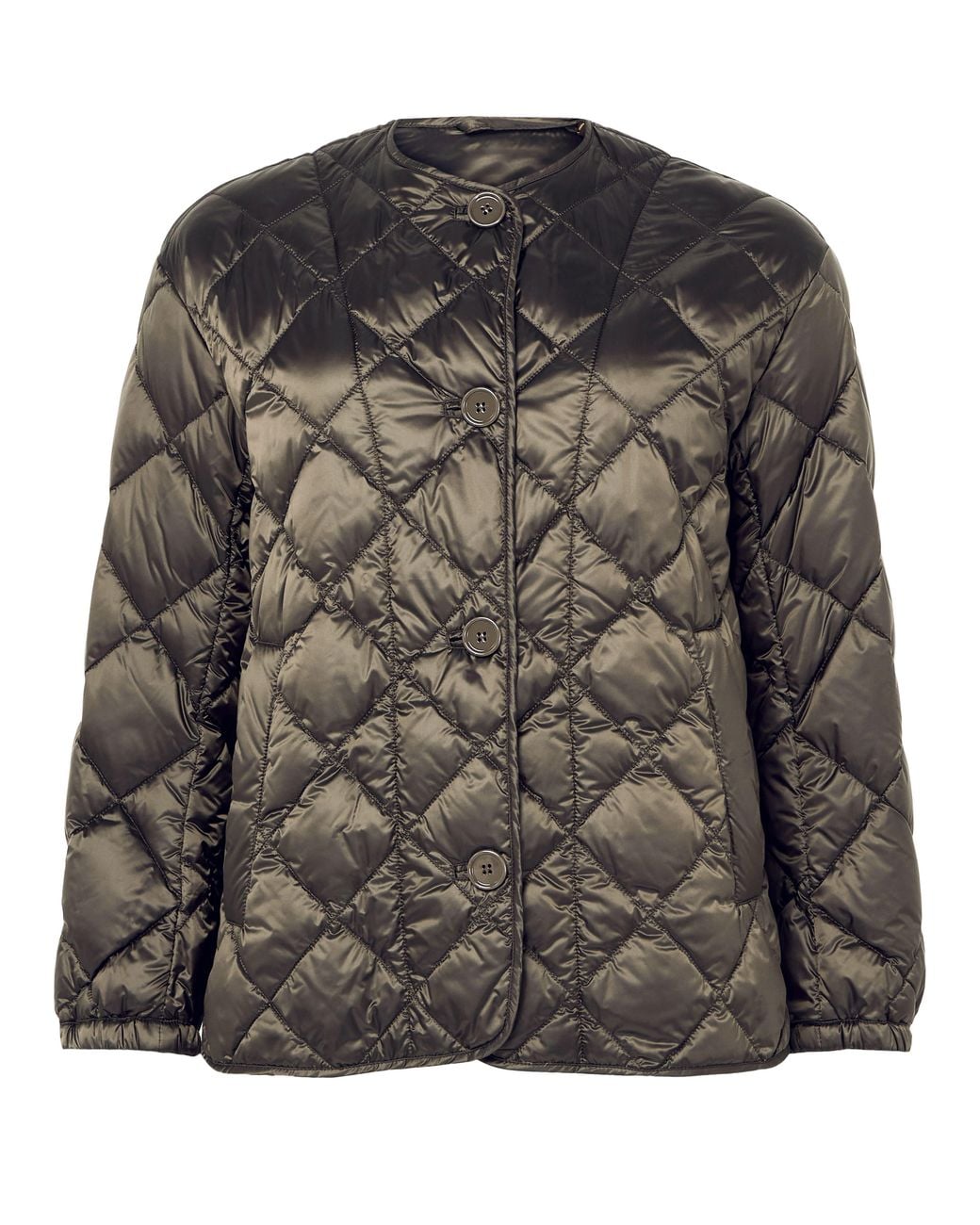 Max Mara Green Buttoned Puffer Jacket