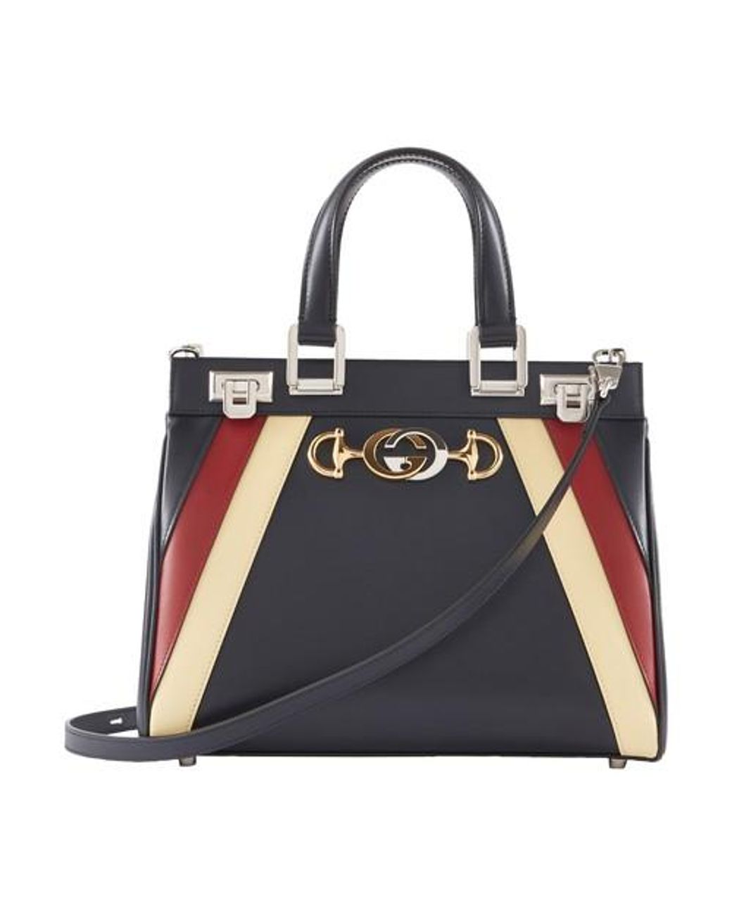 Gucci Zumi Top Handle Bag Small Leather Blue | Lyst