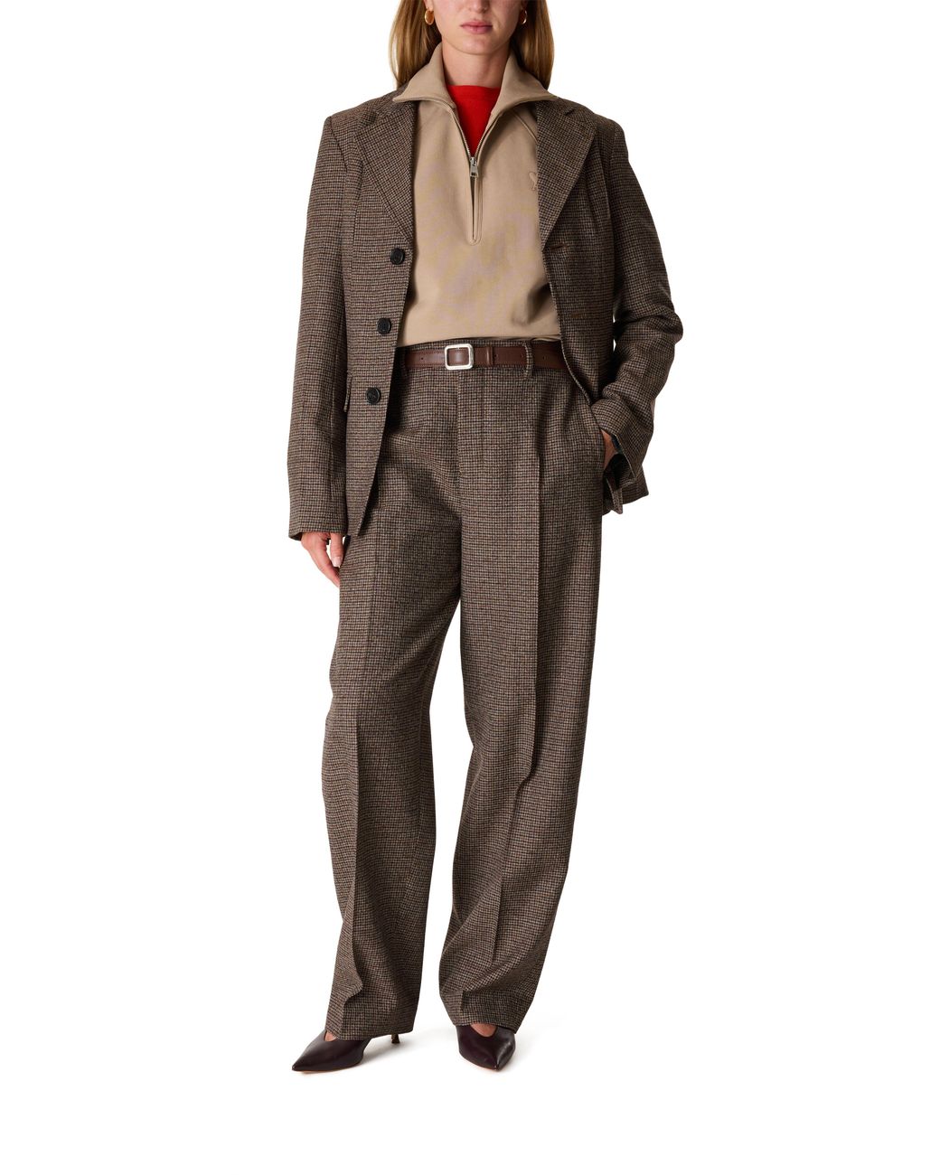 AMI Brown Balloon Pants