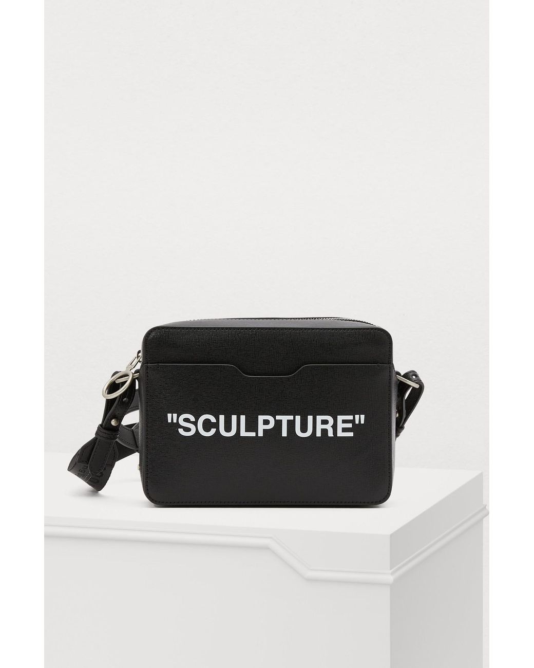 Off-White Sculpture printed satchel ($1,170) ❤ liked on Polyvore featuring  bags, handbags, black, …