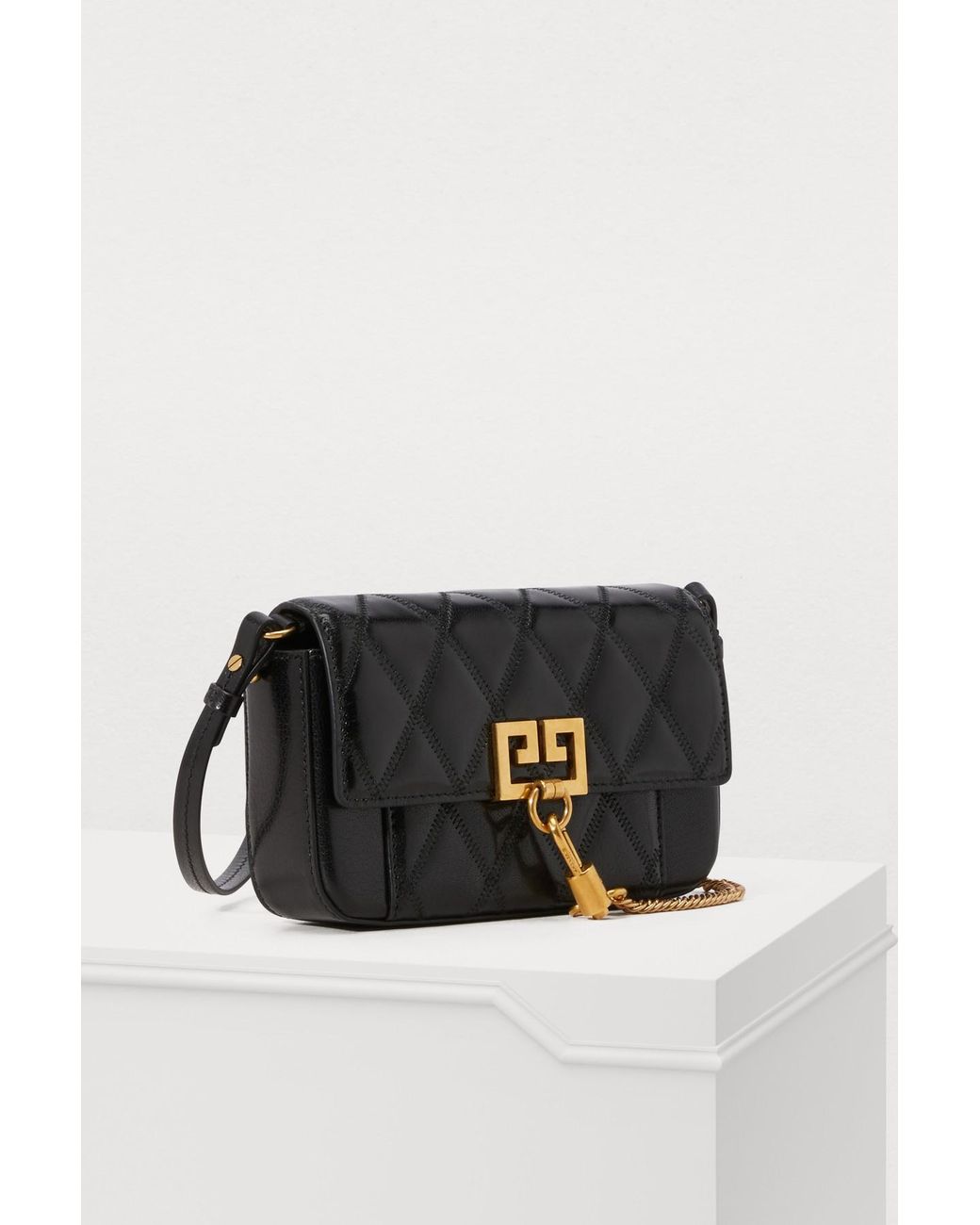 Givenchy Mini Pocket Bag In Diamond Quilted Leather in Black | Lyst