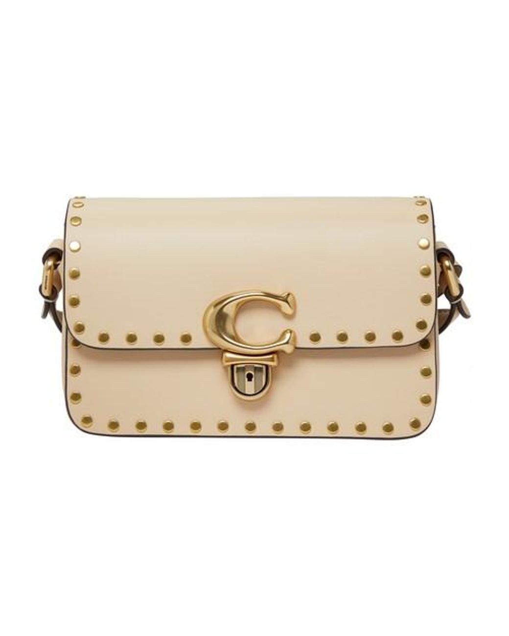 COACH Studio Shoulder Bag 19 With Rivets in Natural Lyst