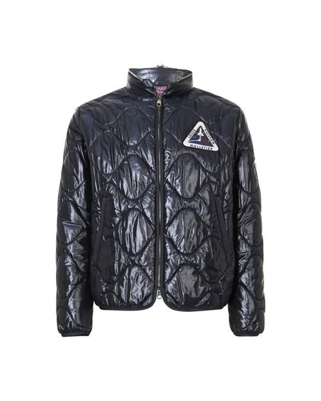 Louis Vuitton Monogram Leather Hooded Down Jacket