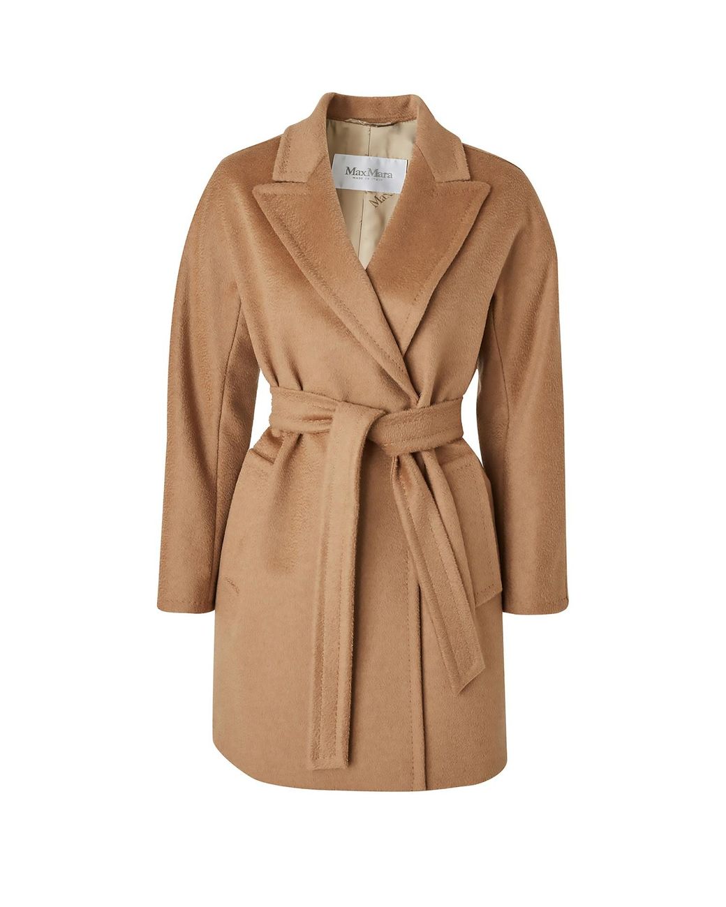 Max Mara Luisa Camel Hair Coat in Natural | Lyst