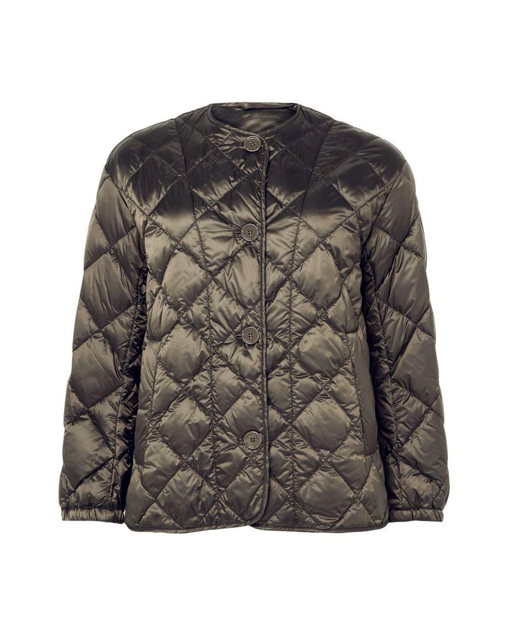 Max Mara Green Buttoned Puffer Jacket