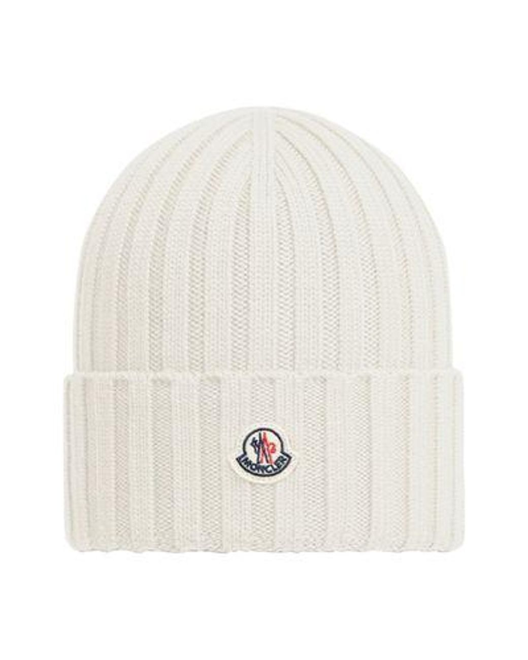 Moncler White Mütze Mit Logo
