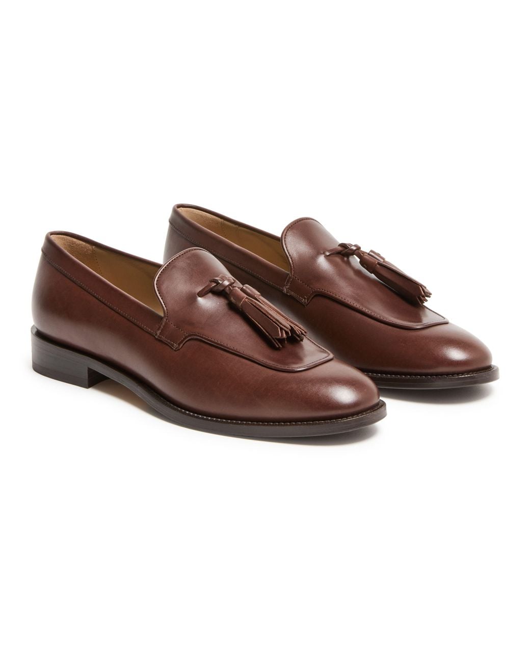 Max Mara Brown Leather Loafers