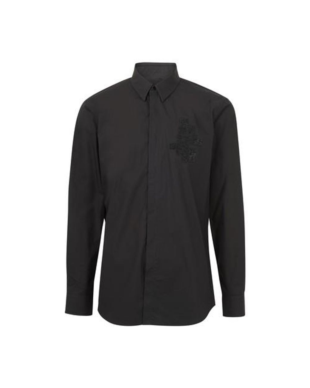 Fendi Ff Strass Long Sleeves Shirt in Black for Men - Lyst