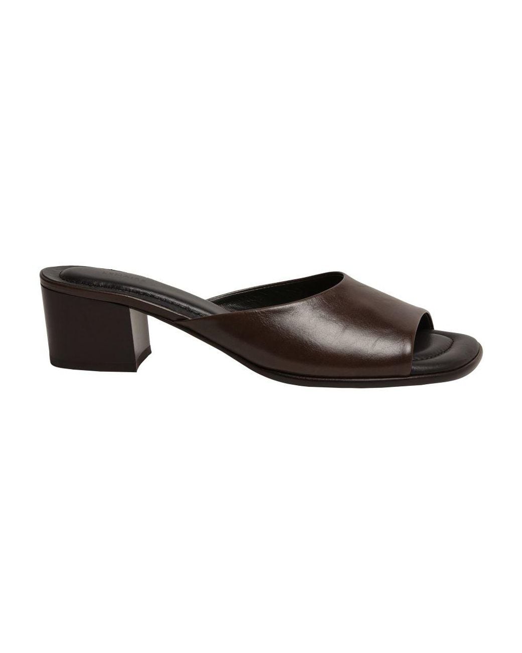 Lemaire Brown Square-Heeled 55 Mules