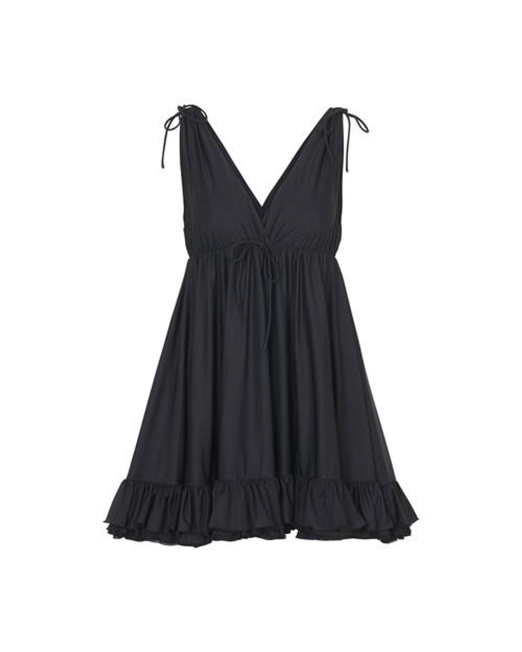 Balenciaga Wool Babydoll Top in Black | Lyst