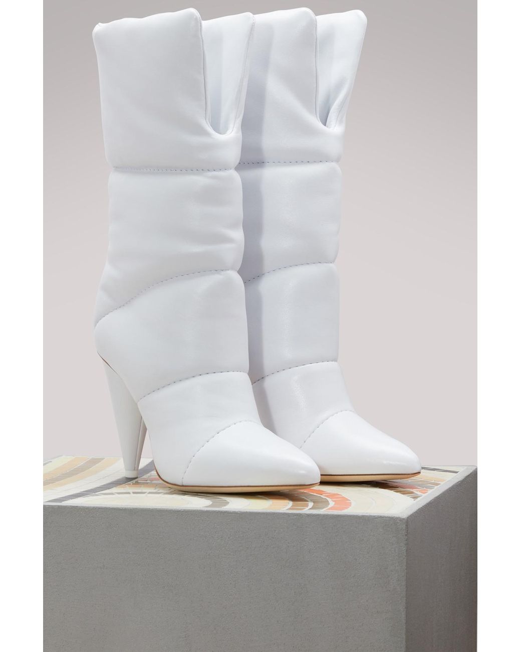 Jimmy Choo X Off-white Sara 100 Leather Boots | Lyst