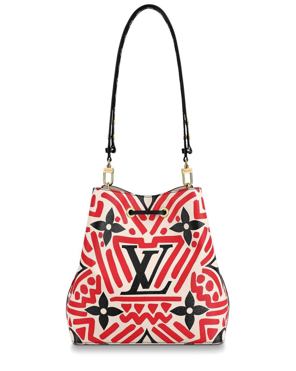 Louis Vuitton Neonoe Bucket Bag MM Monogram Canvas Red – Coco