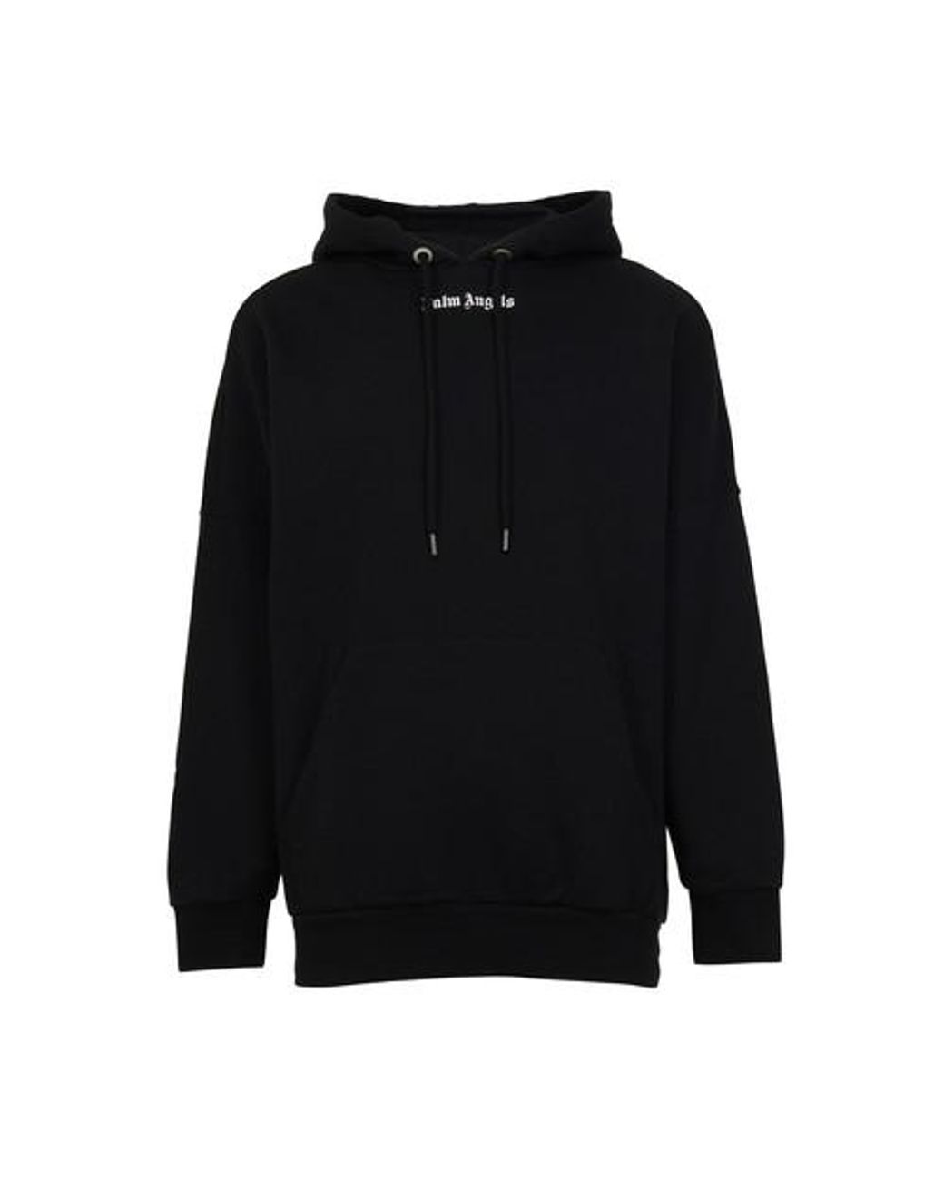 Palm Angels Classic Logo Hoodie in Black_white (Black) for Men 