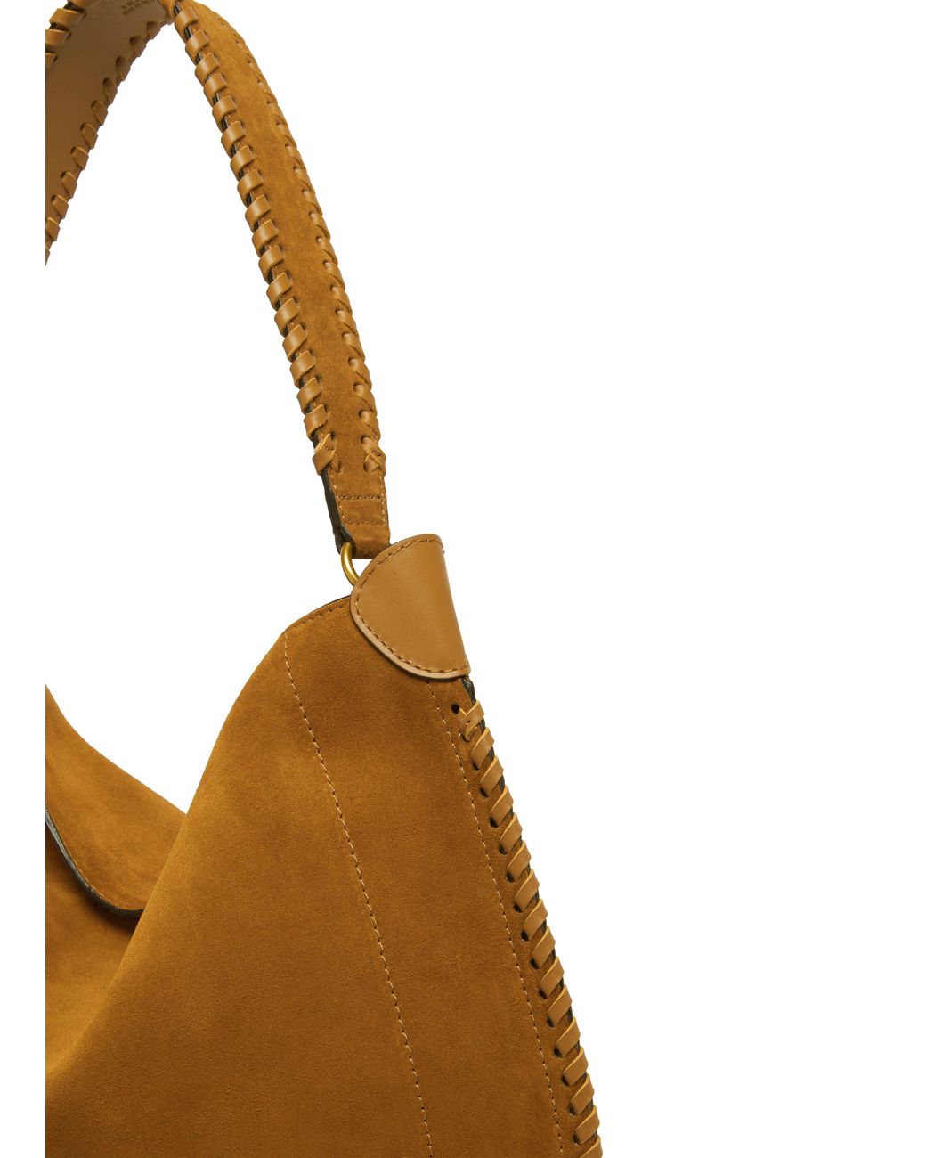 Sac En Cuir Velours À Anse Tressée Oskan Hobo Soft Isabel Marant en coloris Brown