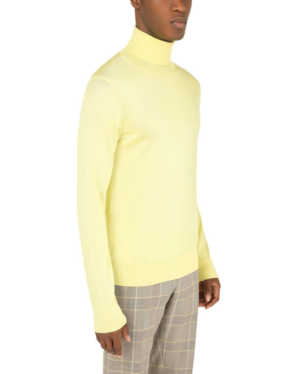 Dolce u0026 Gabbana Viscose Turtle-neck Sweater in Yellow for Men | Lyst UK