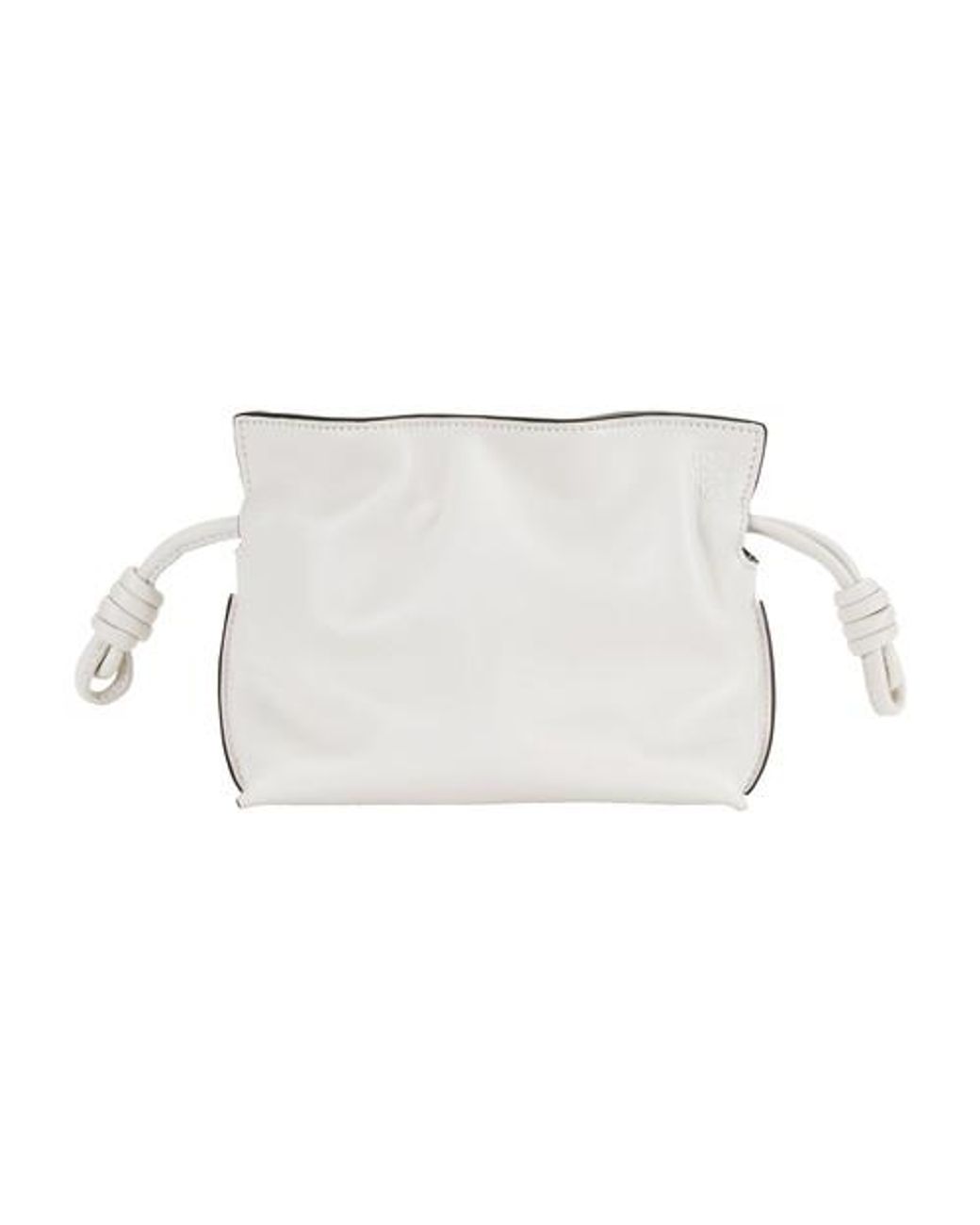 Loewe Flamenco Clutch Nano Bag in Soft White