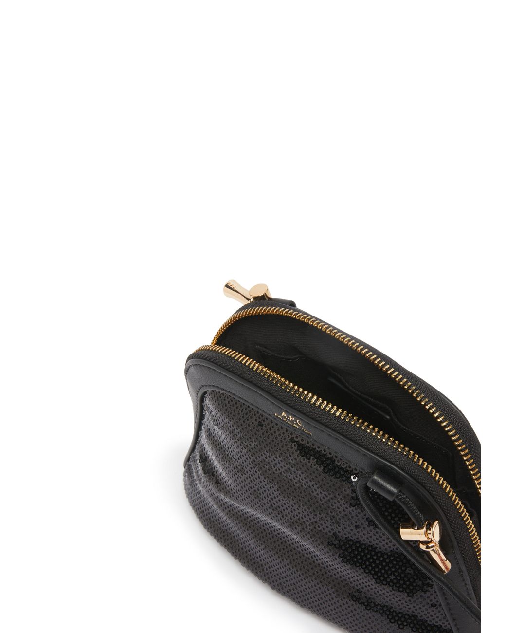 【A.P.C.】 BOURSE NINON SMALL Ninon Small drawstring bag | Crinkled recycled leather-like