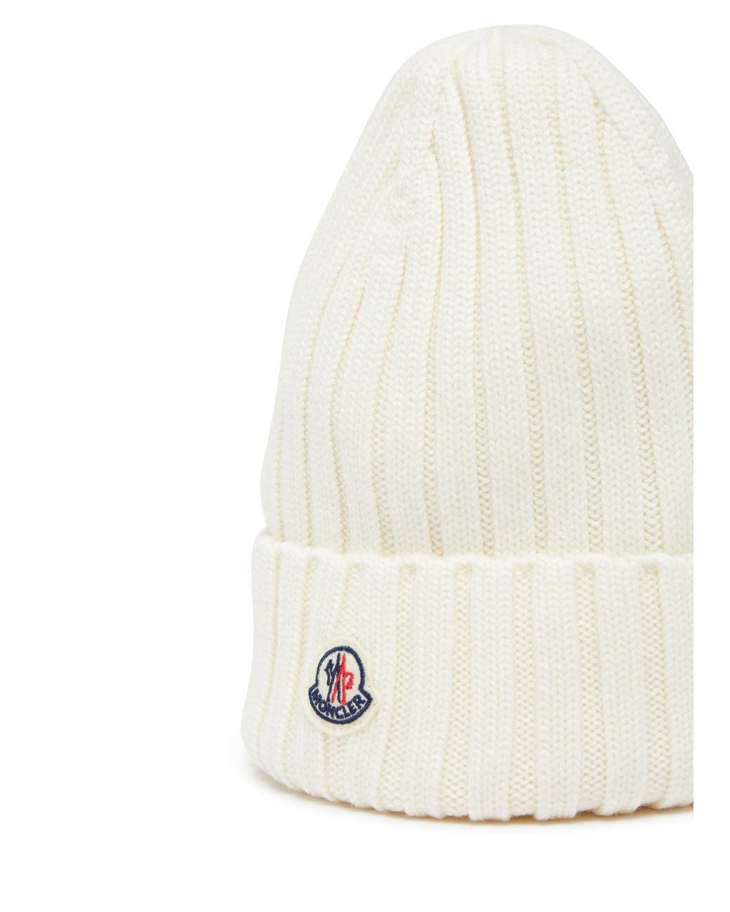Moncler White Mütze Mit Logo