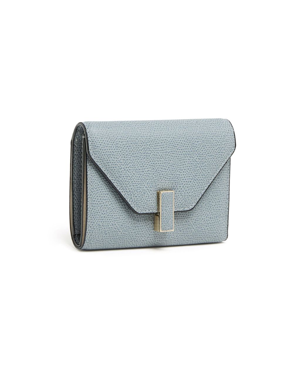Valextra Blue Iside 3 Cc Folding Wallet