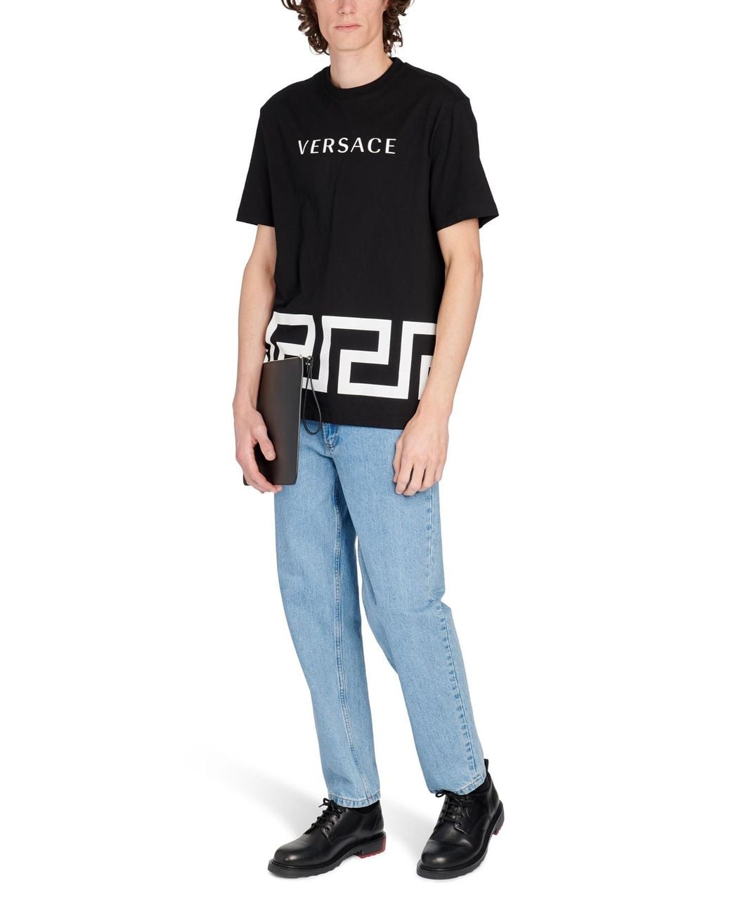 Versace Mitchel Fit T-shirt in Black for Men | Lyst