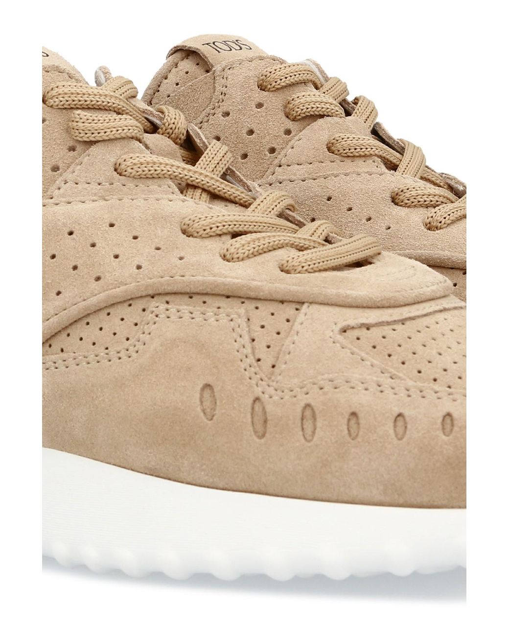 Tod's Fondo Sportivo Leather Sneakers in Natural | Lyst