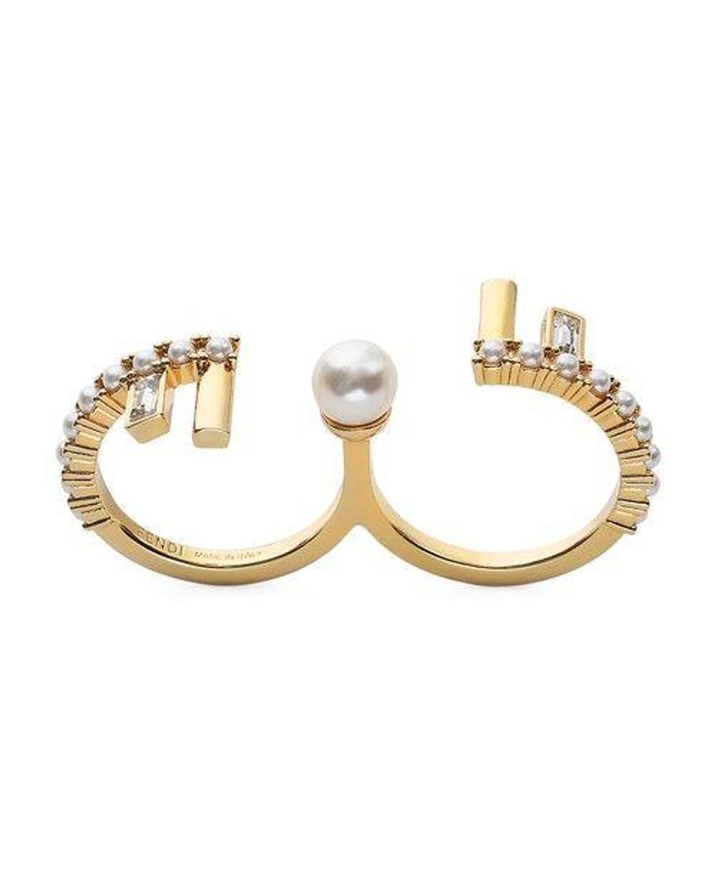 Fendi First Ring in Metallic Lyst