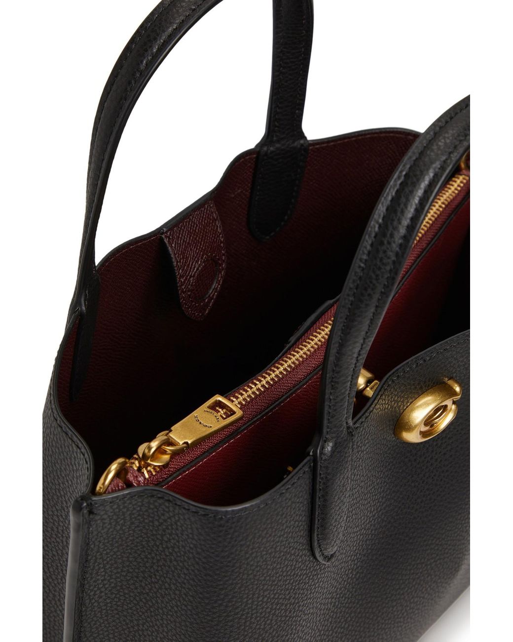 COACH Willow Tote 24 in b4_black (Black) | Lyst