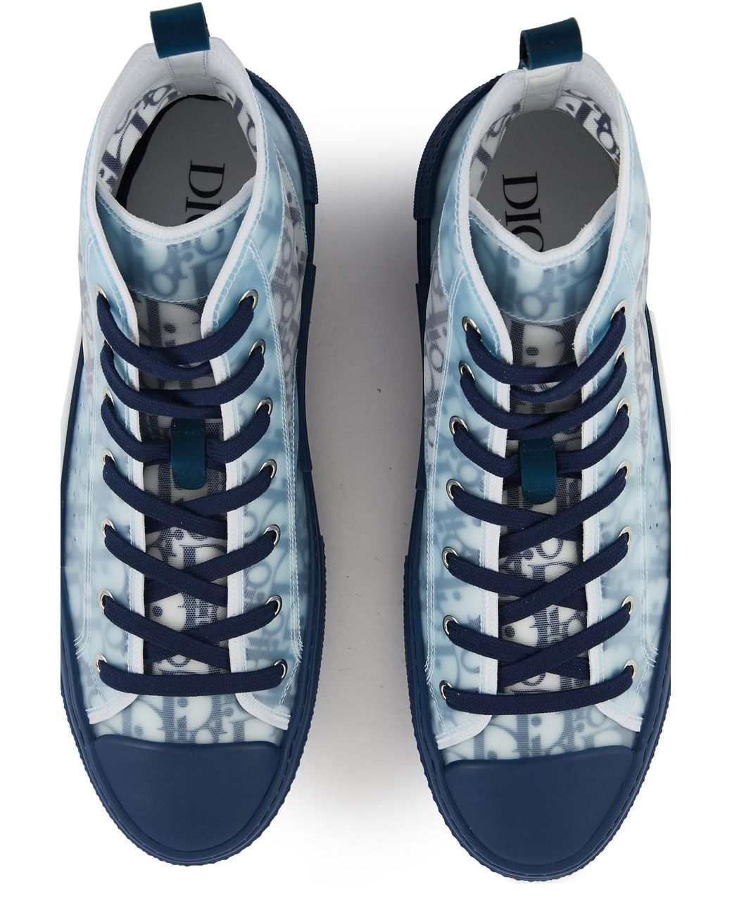 Dior B23 Oblique High-top Sneakers in Blue for Men | Lyst