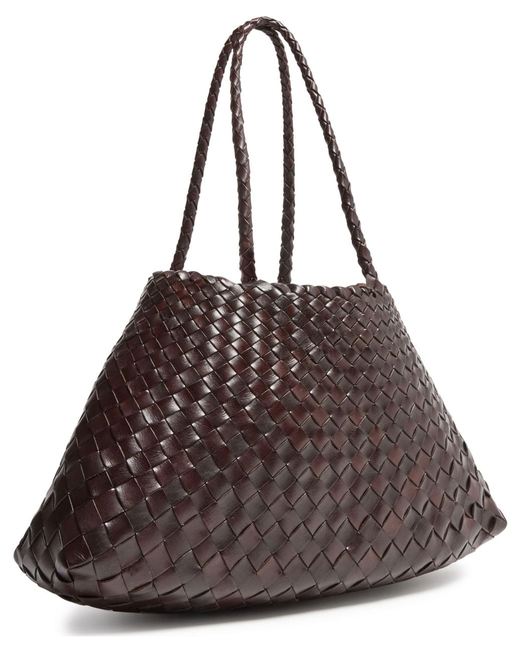 Dragon Diffusion Brown Santa Croce Large Shoulder Bag