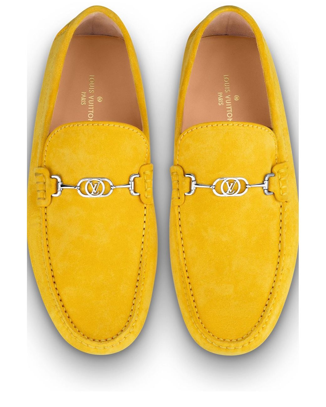 Louis Vuitton Men Monte Carlo Loafer US8.5 LV7.5 Yellow Leather Moccasin  Slip On