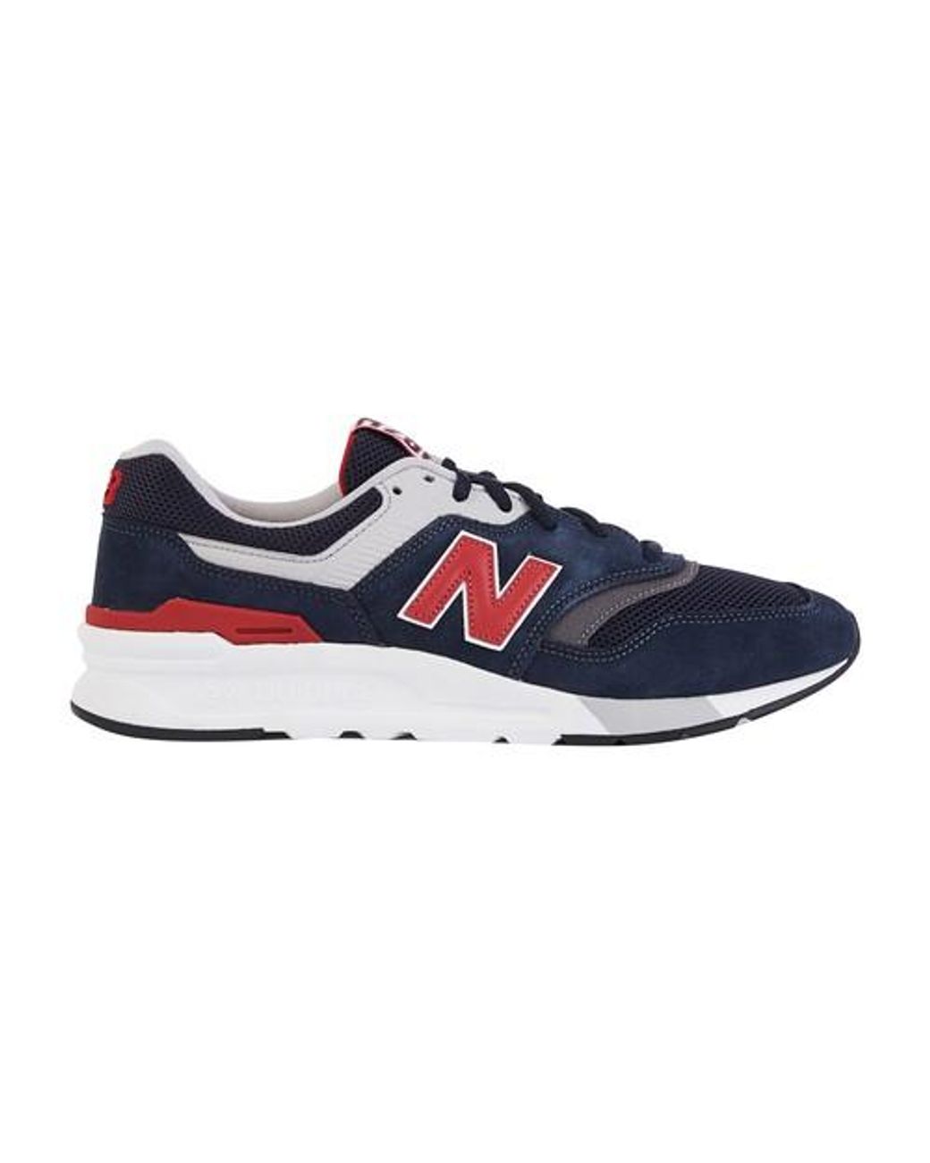 New Balance Leather 997 Trainers in Navy/Red (Blue) for Men - Save 45% ...