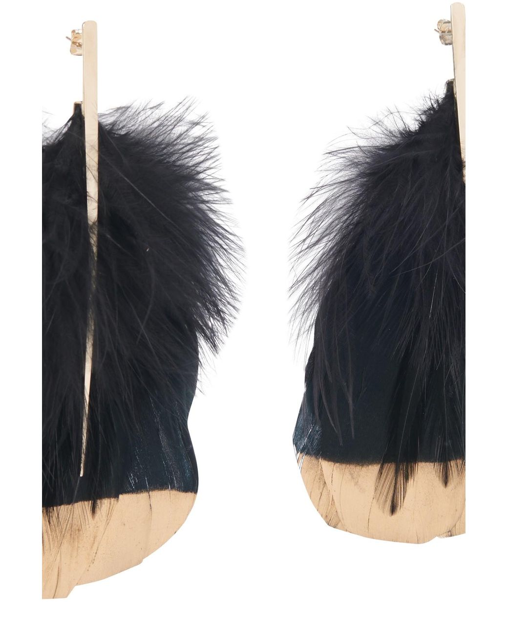 Tom Ford Feather Earrings in Black Lyst