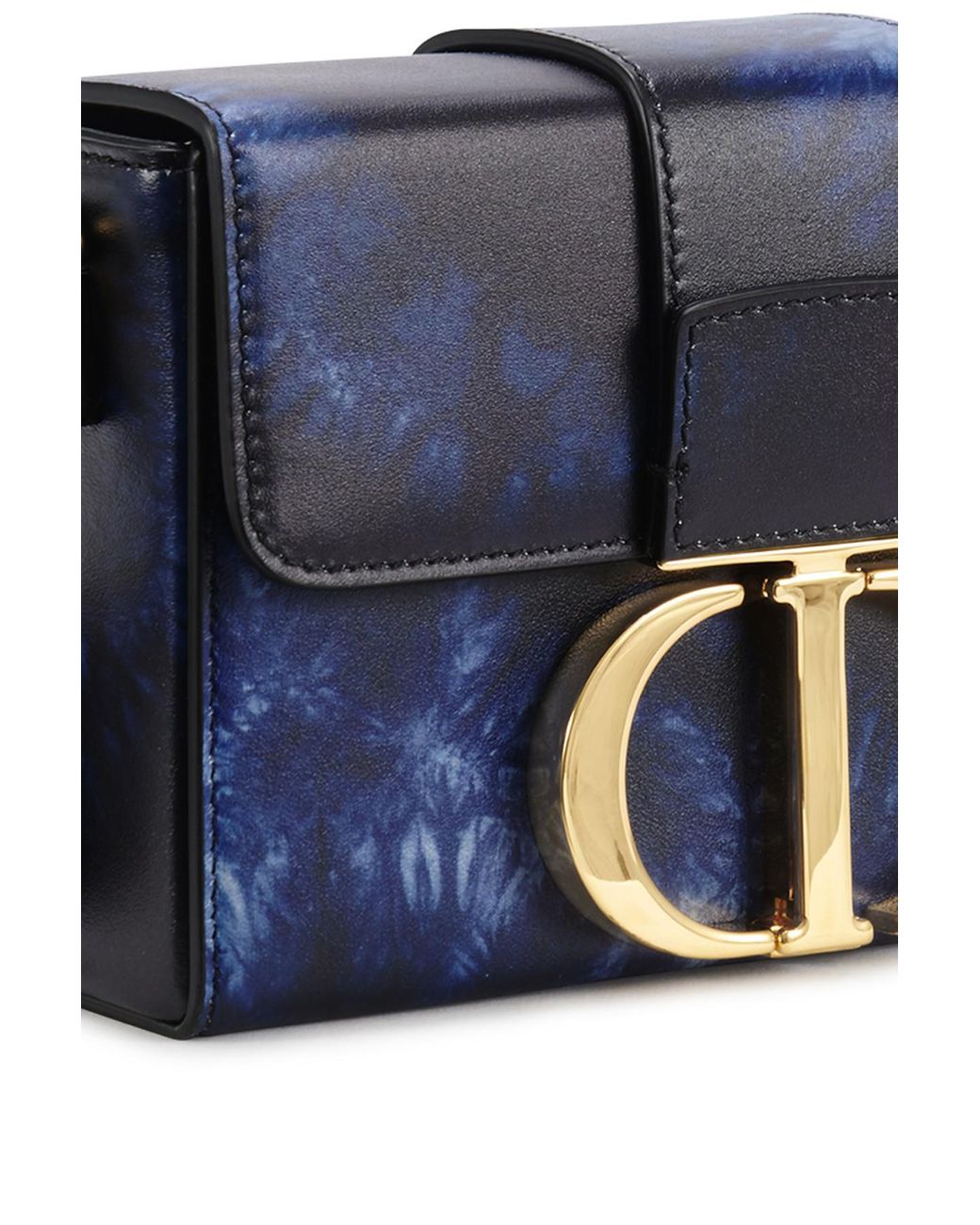 Dior Calfskin Tie Dye 30 Montaigne Box Bag in Blue