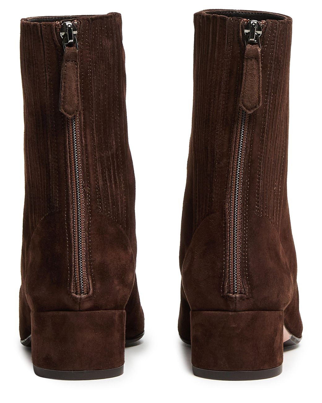 ロングブーツ AQUAZZURA BROWN LEATHER SAINT HONORE 35 BOOTS AQUAZZURA Saint Honoré 35 suede ankle boots | NET-A-PORTER