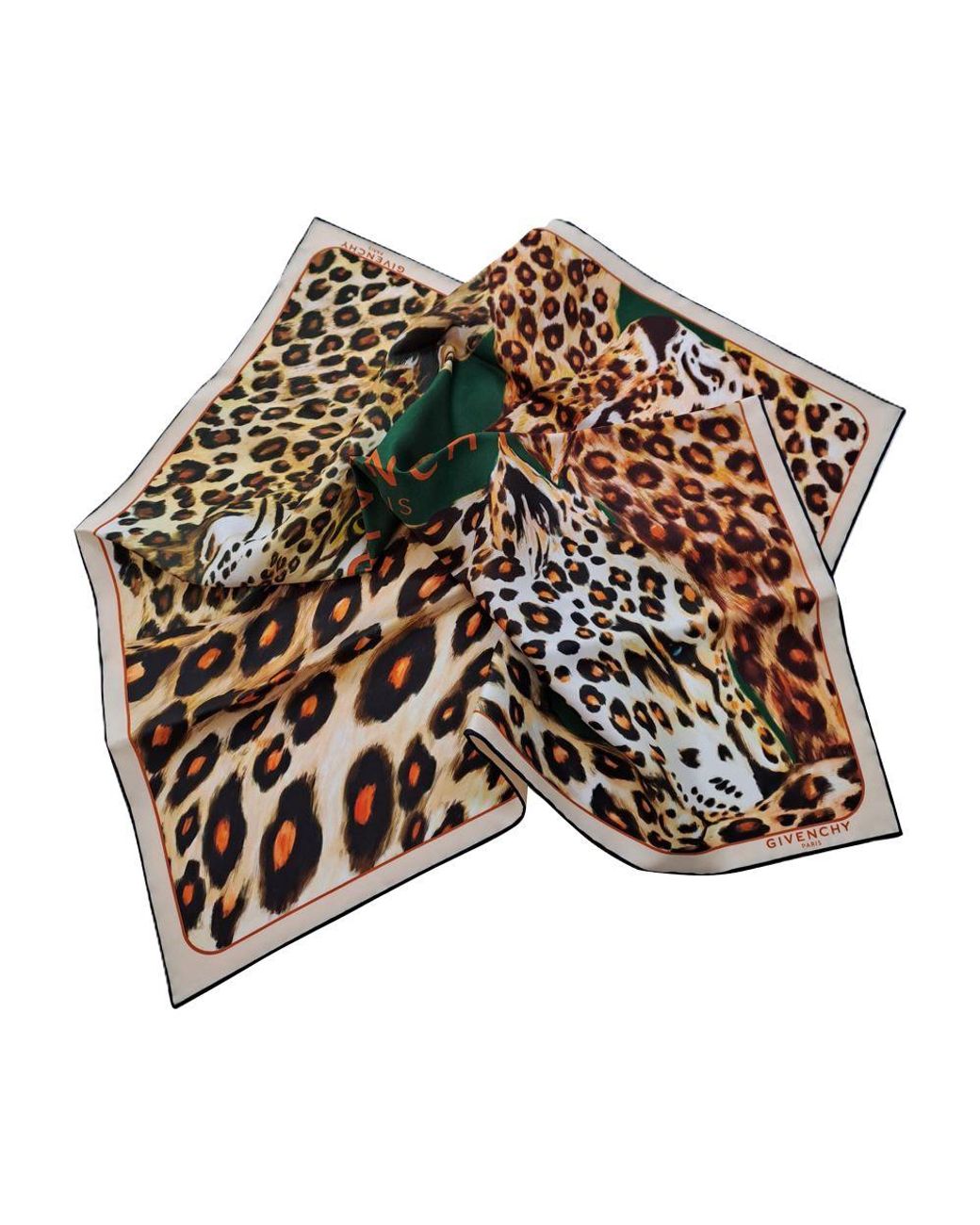 Givenchy Brown Leopard-Print Scarf