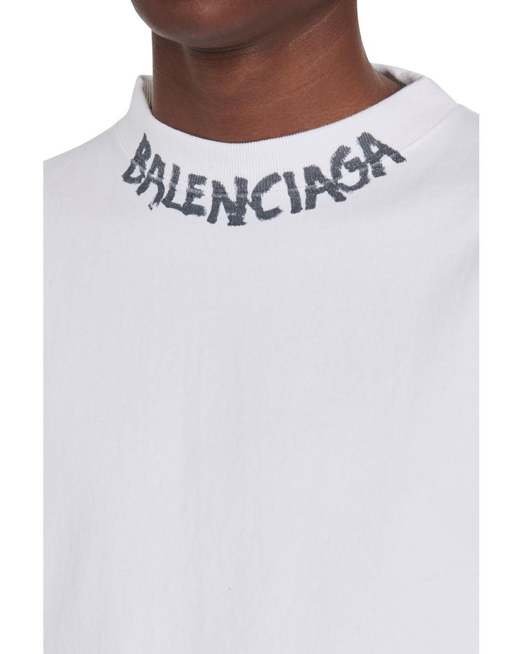 BALENCIAGA Long-sleeved T-shirt with logo www.omniblonde.com