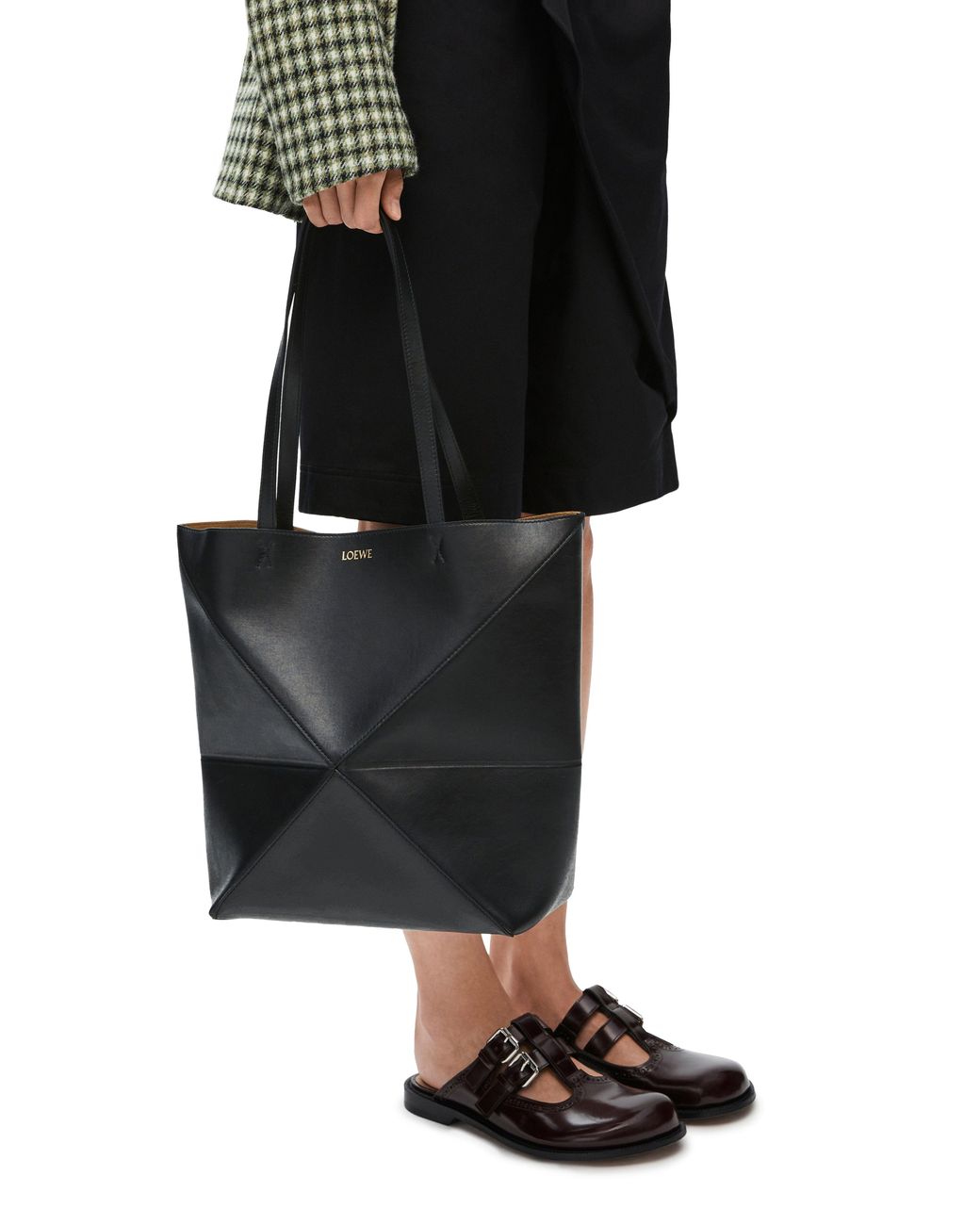 Loewe Black Puzzle Tote Bag