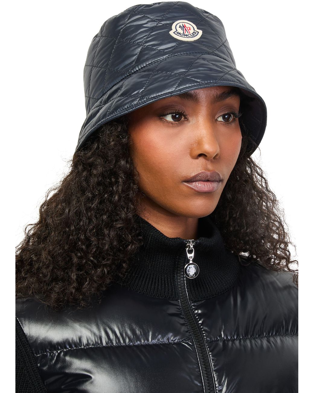 Moncler Blue Bucket Hat Mit Logo